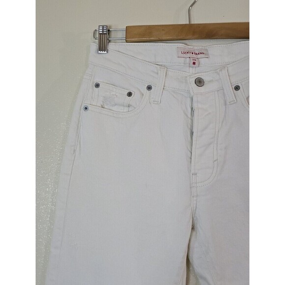 LUCKY BRAND 90's High Rise Loose Crop Jeans Size 26 Straight Leg Button Fly - Picture 3 of 12